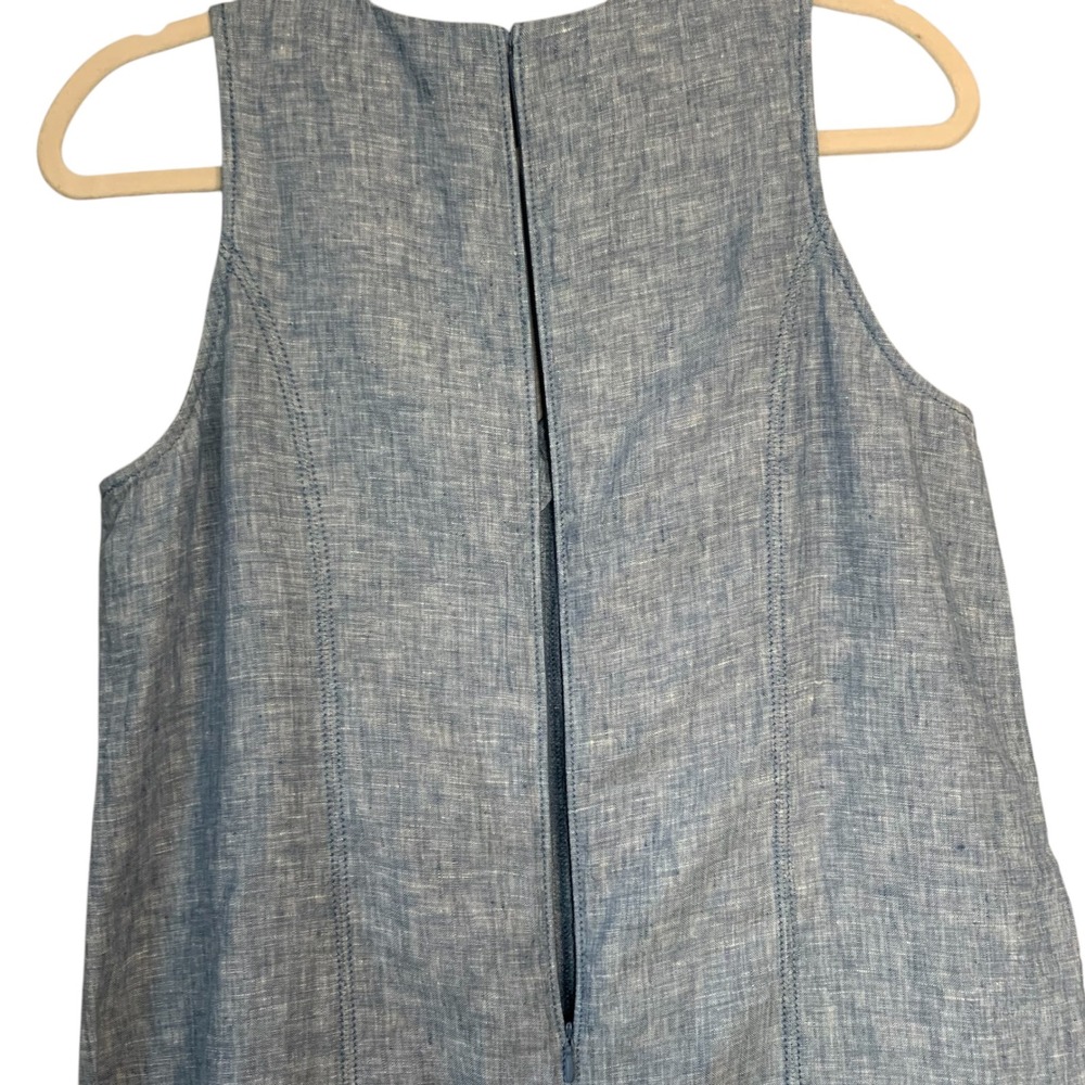 Loft Chambray Linen Pocket Sheath Dress. Size‎ 6P - Picture 7 of 12